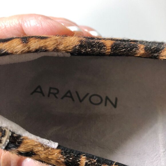Aravon Womens Abbey Loafers Sz 8D Leopard Print Bit Slip On Comfort Casual Shoes - Picture 3 of 9